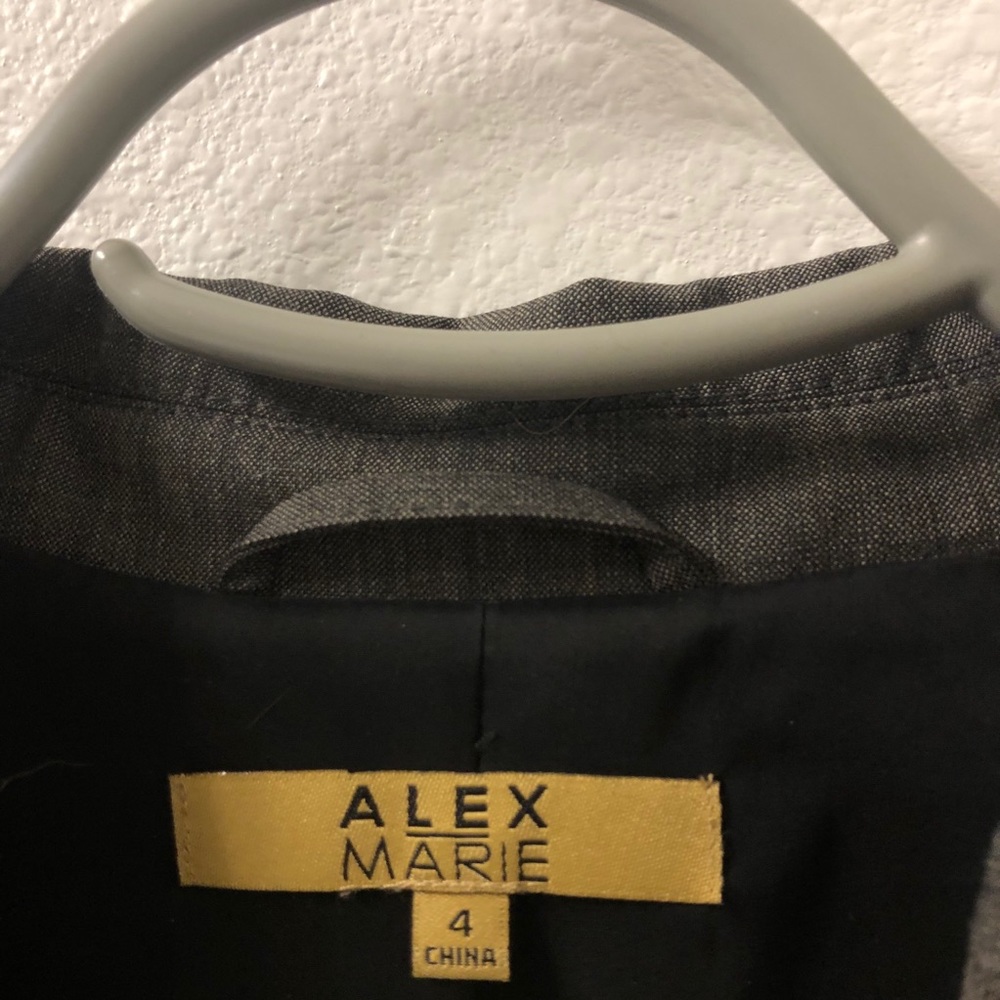 Alex Marie gray blazer size 4 - Picture 4 of 6